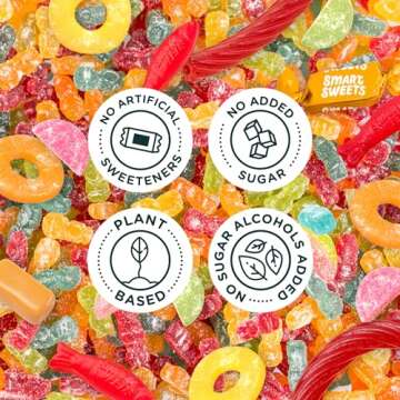 SmartSweets Variety Pack Sampler, Pack of 6 Individual Flavors, Low Sugar & Calorie Candy - Sweet Fish, Sourmelon Bites, Peach Rings, Sour Blast Buddies, Red Twists, & New Soft Caramels