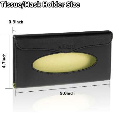 PU Leather Car Tissue Holder - Visor Napkin Case