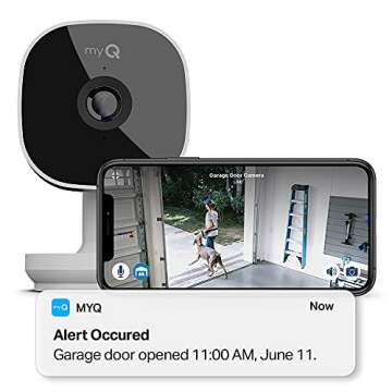 myQ Smart Garage Security Camera: HD Video, Night Vision, Mobile Control