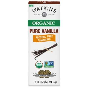 Watkins Organic Pure Vanilla Alcohol Free Flavoring, 2 Fl. Oz (Pack of 1)