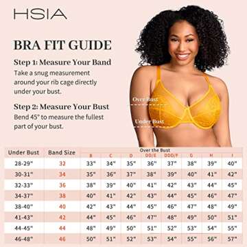 HSIA Minimizer Bras for Women Full Coverage Underwire Bras Plus Size,Lifting Lace Bra for Heavy Breast 34C