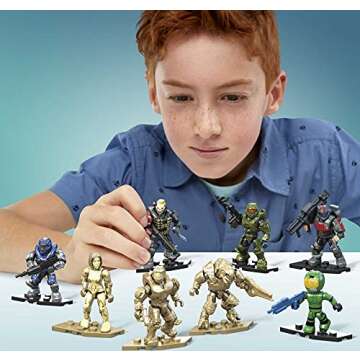 MEGA Halo Action Figure Building Toys Set, 20th Anniversary Character Collector Pack with 352 Pieces, 20 Poseable Articulation Figures, Kids or Adults (Amazon Exclusive)