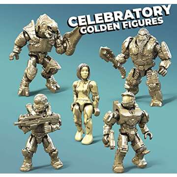 MEGA Halo Action Figure Building Toys Set, 20th Anniversary Character Collector Pack with 352 Pieces, 20 Poseable Articulation Figures, Kids or Adults (Amazon Exclusive)