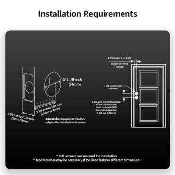 Aqara Smart Lock U50, Keyless Entry Door Lock with Apple Home Key, Bluetooth Deadbolt Lock