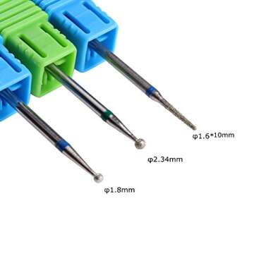 3PCS Cuticle Clean Carbide Nail Drill Bit Diamond Rotary Burrs Electric Nail File For Manicure Pedicure Tools