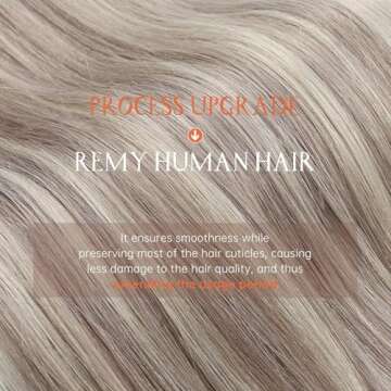 Sunny Hair Clip in Hair Extensions Straight Human Hair Clip in Extensions Remy Clip in Hair Extensions Real Human Hair Extensions Clip ins Dirty Blonde Highlights Platinum Blonde 18inch