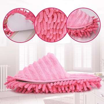 Unisex Microfiber Slippers Floor Cleaning Mop Men and Women House Dusting Slippers Floor Dust Dirt Cleaning Slipper