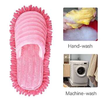 Unisex Microfiber Slippers Floor Cleaning Mop Men and Women House Dusting Slippers Floor Dust Dirt Cleaning Slipper