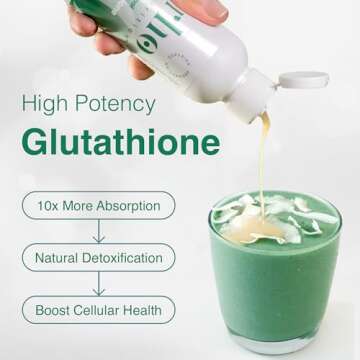 Rho Nutrition Liposomal Glutathione - Ultra High Absorption Liquid Glutathione Supplement - Supports Natural Detoxification, Immune System, Skin Health, Mental Clarity & Overall Well-Being