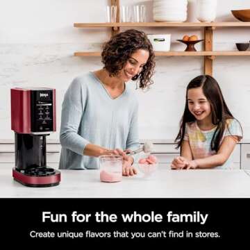 Ninja NC301 CREAMi, Ice Cream, Gelato, Milkshake, Sorbet, and Smoothie Bowl Maker, 7 One-Touch Programs, Red (Renewed)