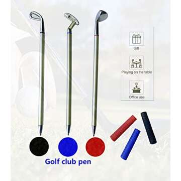 Golf Pen Set & Mini Desktop Golf Putting Green Game - Gifts for Adults, Kids, Dad, Mom, Men, Women, Boss, Coworkers, Teen Boys - Funny Office Desk Toys and Unique Christmas Stocking Stuffers Gifts