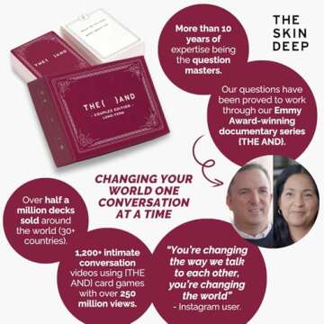 {THE AND} Long Term Couples Edition - 199 Meaningful Conversation Cards for Couples - Questions to Reconnect & Deepen Relationships - Couples Card Game to Reflect & Rediscover Love by The Skin Deep