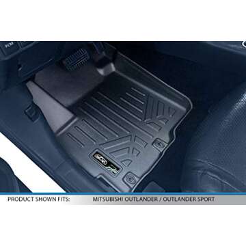 MAXLINER Floor Mats 2 Row Liner Set Black for 2011-2021 Mitsubishi Outlander Sport