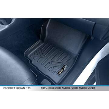 MAXLINER Floor Mats 2 Row Liner Set Black for 2011-2021 Mitsubishi Outlander Sport