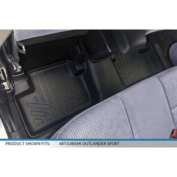 MAXLINER Floor Mats 2 Row Liner Set Black for 2011-2021 Mitsubishi Outlander Sport