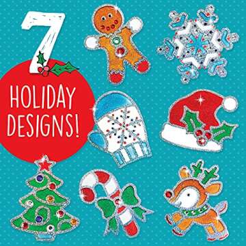 Creativity for Kids Holiday Easy Sparkle Window Art Craft Kit: Create 7 Window Art Designs, Holiday Crafts, Christmas Crafts for Kids Ages 6-8+, Christmas Activities for Kids