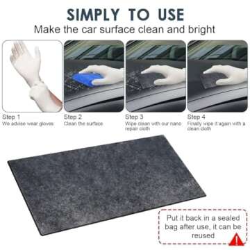 Nano Sparkle Cloth Car Scratches Remover,6 Pcs Nano Sparkle Cloth for Car Scratchs Nanosparkle Cloth Scratch Remover Car Scratch Remover Easy to Repair Paint Scratches,Water Spots Surface Polishing