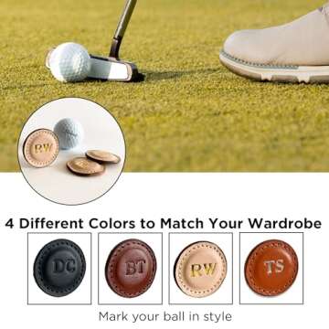 Custom Black Golf Ball Markers - Set of 2