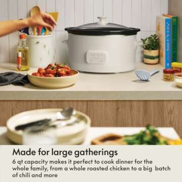 Bella 6.0 Qt Programmable Slow Cooker with Nonstick