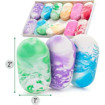 Mr. Pen Marble Pencil Erasers, 12 Pack