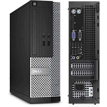 Dell OptiPlex Computer Desktop PC, Intel Core i5 3rd Gen 3.2 GHz, 16GB RAM, 2TB HDD, New 22 Inch LED Monitor, RGB Keyboard and Mouse, WiFi, Windows 10 Pro (Renewed)