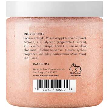 Himalayan Salt Body Scrub with Lychee Oil - 10 oz