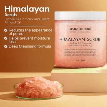 Himalayan Salt Body Scrub with Lychee Oil - 10 oz