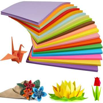 A4 Colored Paper 200 Sheets - 20 Colors of Vibrant DIY Craft Paper