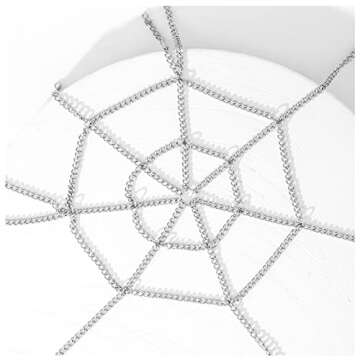 Summer Multi- layer Body Chain Sexy Spider Web Chest Chain Shoulder Bra Harness Choker Body Jewelry Accessories for Women