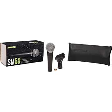 Shure SM58 Pro XLR Dynamic Microphone for Vocals & Podcasting