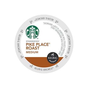 Starbucks Pike Place Torrefaction Roast, K-Cup for Keurig Brewers, 54 Count