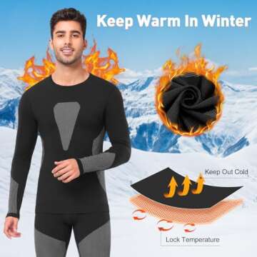 Thermal Underwear Set for Men - Base Layer & Long Johns