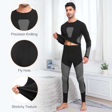 Thermal Underwear Set for Men - Base Layer & Long Johns