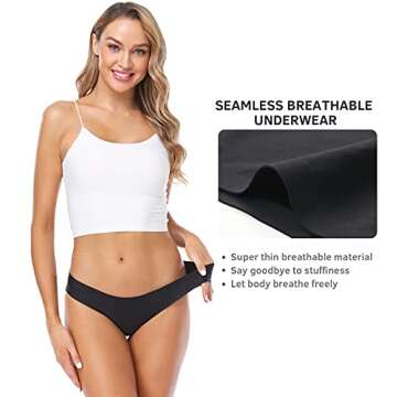 Wealurre Seamless Underwear Invisible Bikini No Show Nylon Spandex Women Panties(826s b2/a2/w2)