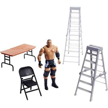 WWE NXT TakeOver War Games Playset with 2 NXT Rings, Keith Lee action figure, 2 Connecting Cages with Breakaway Pieces, 2 Ladders, Chair, Table & More; for Ages 6 Years Old & Up [Amazon Exclusive]