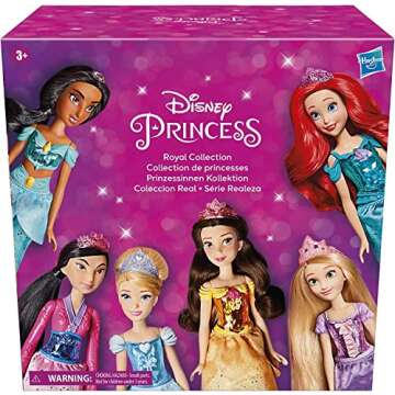 Disney Princess Royal Collection, 12 Royal Shimmer Fashion Dolls with Skirts and Accessories, Toy for Girls 3 Years Old and Up (Amazon Exclusive)