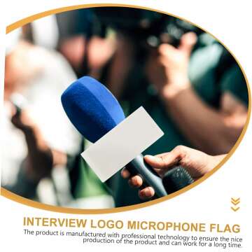 2pcs Microphone Logo Stickers for Interviews & Events