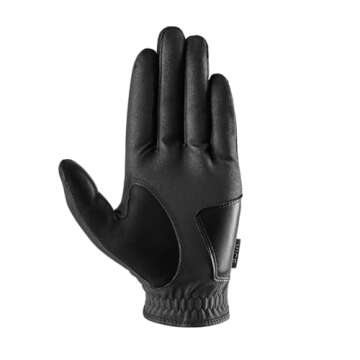 VICE Golf Duro Black | Golf Glove | Features: Highly Durable Synthetic Suede, Great fit and Feel (M, Left)