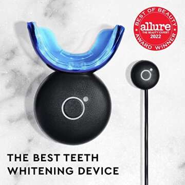 MOON Teeth Whitening Kit with LED Light, Wireless, 5 Minute Treatment, Gentle on Sensitive Teeth, Helps Remove Stains from Coffee, Smoking, Wine, Soda