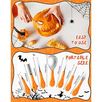 Pumpkin Carving Kit with Tools & Stencils - Greatever