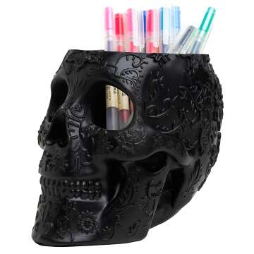 Skull Makeup Brush Holder