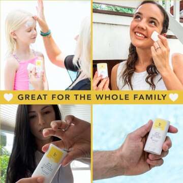 Face Sunscreen Stick - SPF 30 Mineral Sunscreen Face & Body, Travel Size Sunscreen, Kids Sunscreen Face, Toddler Sunscreen, Clear Zinc Sunscreen Face Stick, Sunblock Face Sunscreen for Sensitive Skin