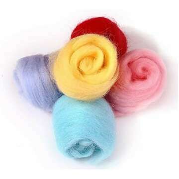 50 Colors Fibre Wool Yarn Roving for DIY Crafts