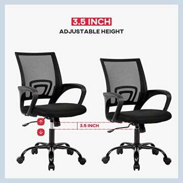 BestOffice Ergonomic Mesh Desk Chair - Affordable Comfort