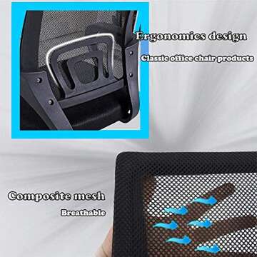 Ergonomic Mesh Desk Chair - Affordable Office Seat