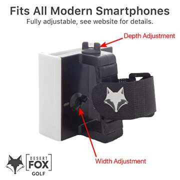 DESERT FOX GOLF - Phone Caddy - Gray