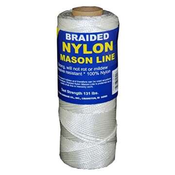 T.W Evans Cordage 12-500 Number-1 Braided Nylon Mason Line, White, 500-Feet