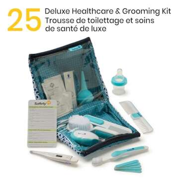 Safety 1st Deluxe 25-Piece Baby Healthcare and Grooming Kit (Arctic Blue)