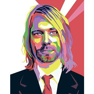 Kurt Cobain Poster – Nirvana Rock Legend Print – Pop Art Portrait – Music Home Wall Decor (11x14)