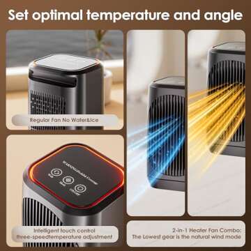 Portable Electric Space Heater with Remote Control